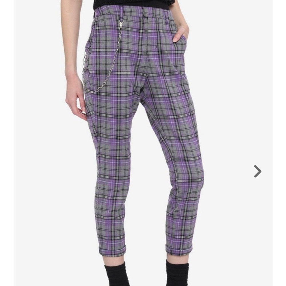 ISO Hot Topic Grey and Purple plaid pants